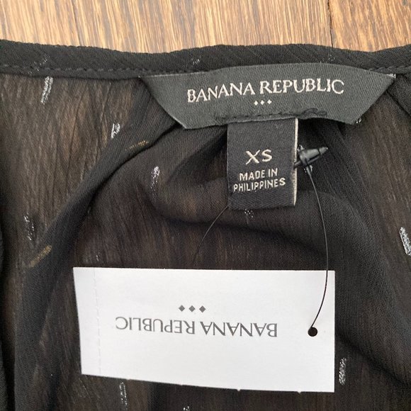 Banana Republic Women's Metallic Necktie Blouse - Picture 4 of 6